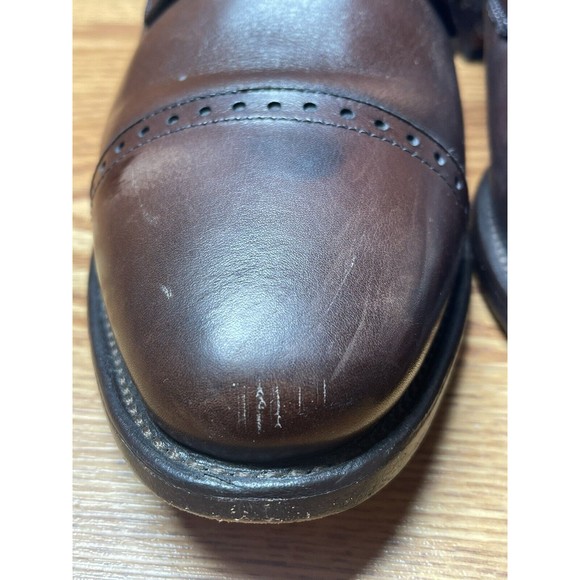 Allen Edmonds Clifton Leather Burgundy/Dark Brown Cap Toe Dress Shoes Size 9 main image 4